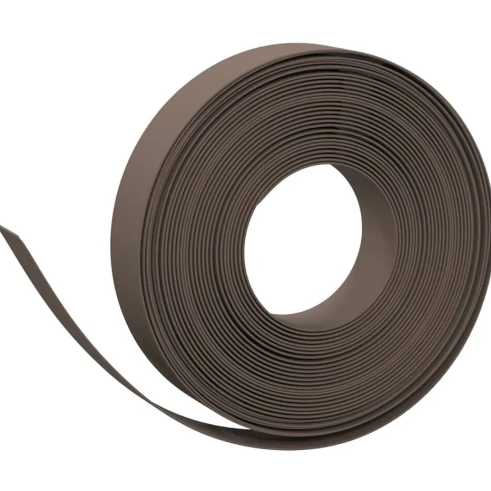 vidaXL Bordura de jardín polietileno marrón 10 m 10 cm Marrón New