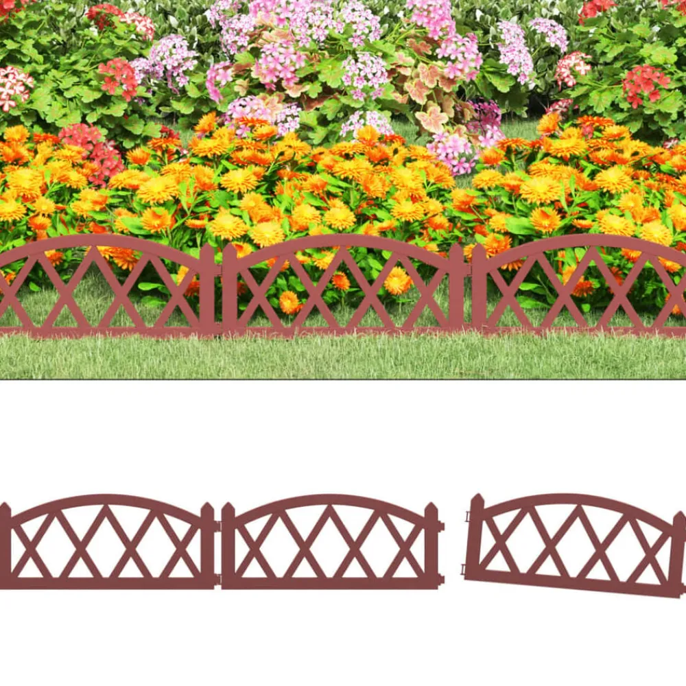 vidaXL Vallas De Jardín-Borduras de jardín 17 unidades PP 10 m