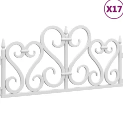 vidaXL Borduras de jardín 17 unidades PP 10 m Blanco