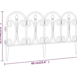 vidaXL Borduras de jardín 17 unidades PP 10 m Blanco Outlet