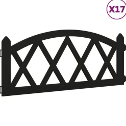 vidaXL Vallas De Jardín-Borduras de jardín 17 unidades PP 10 m