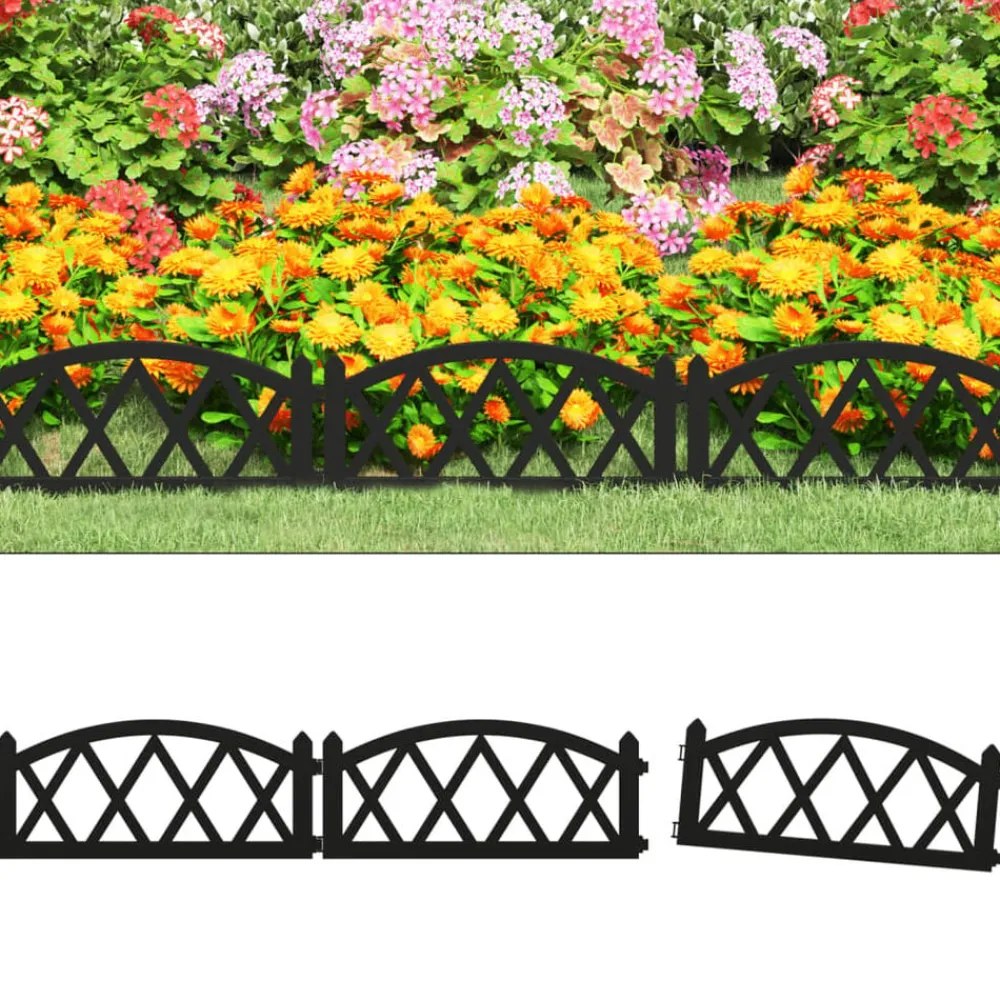 vidaXL Vallas De Jardín-Borduras de jardín 17 unidades PP 10 m