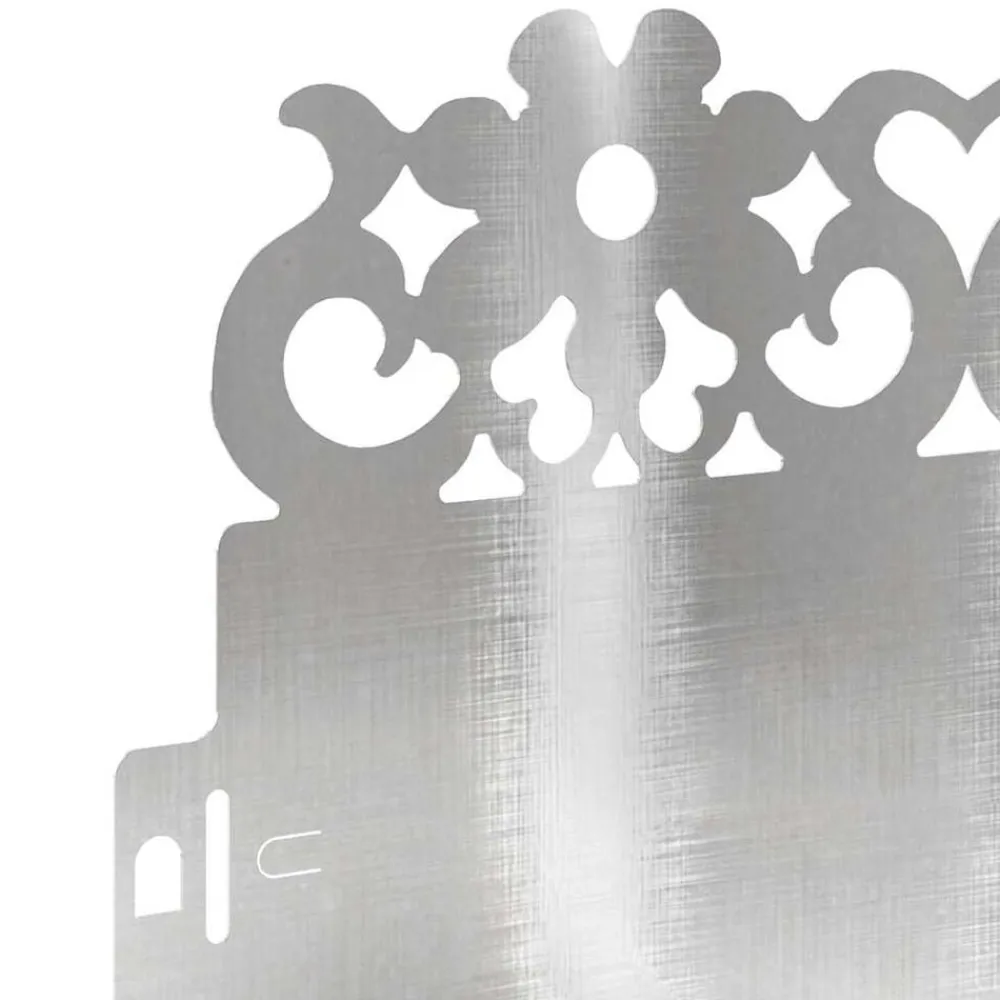 vidaXL Borduras para césped 10 pcs Plateado 103 x 0,05 x 22 cm Acero inoxidable Sale