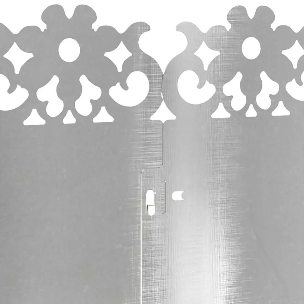 vidaXL Borduras para césped 10 pcs Plateado 103 x 0,05 x 22 cm Acero inoxidable Sale
