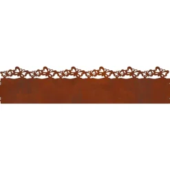 vidaXL Vallas De Jardín-Borduras para césped 10 pcs Oxidado 103 x 0,05 x 22 cm