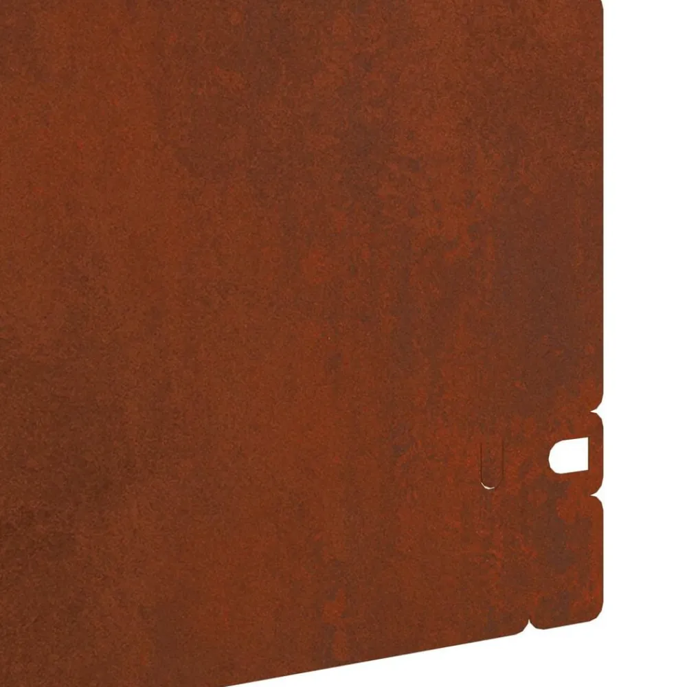 vidaXL Vallas De Jardín-Borduras para césped 10 pcs Oxidado 103 x 0,05 x 22 cm