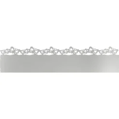 vidaXL Vallas De Jardín-Borduras para césped 10 pcs Plateado 103 x 0,05 x 22 cm