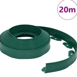 vidaXL Borduras para césped Verde 2000 x 4 x 5 cm Plástico New