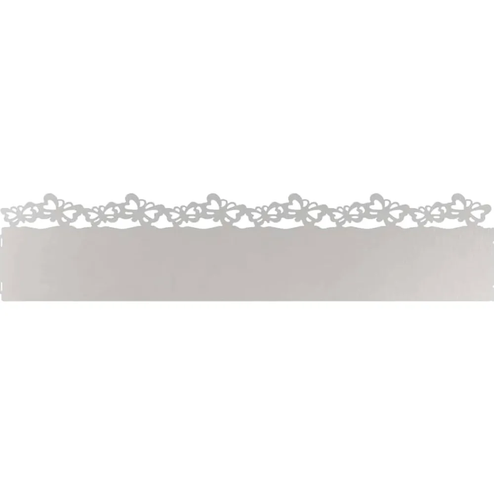 vidaXL Vallas De Jardín-Borduras para césped 10 pcs Plateado 103 x 0,05 x 22 cm