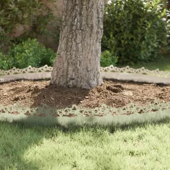 vidaXL Vallas De Jardín-Borduras para césped 10 pcs Plateado 103 x 0,05 x 22 cm