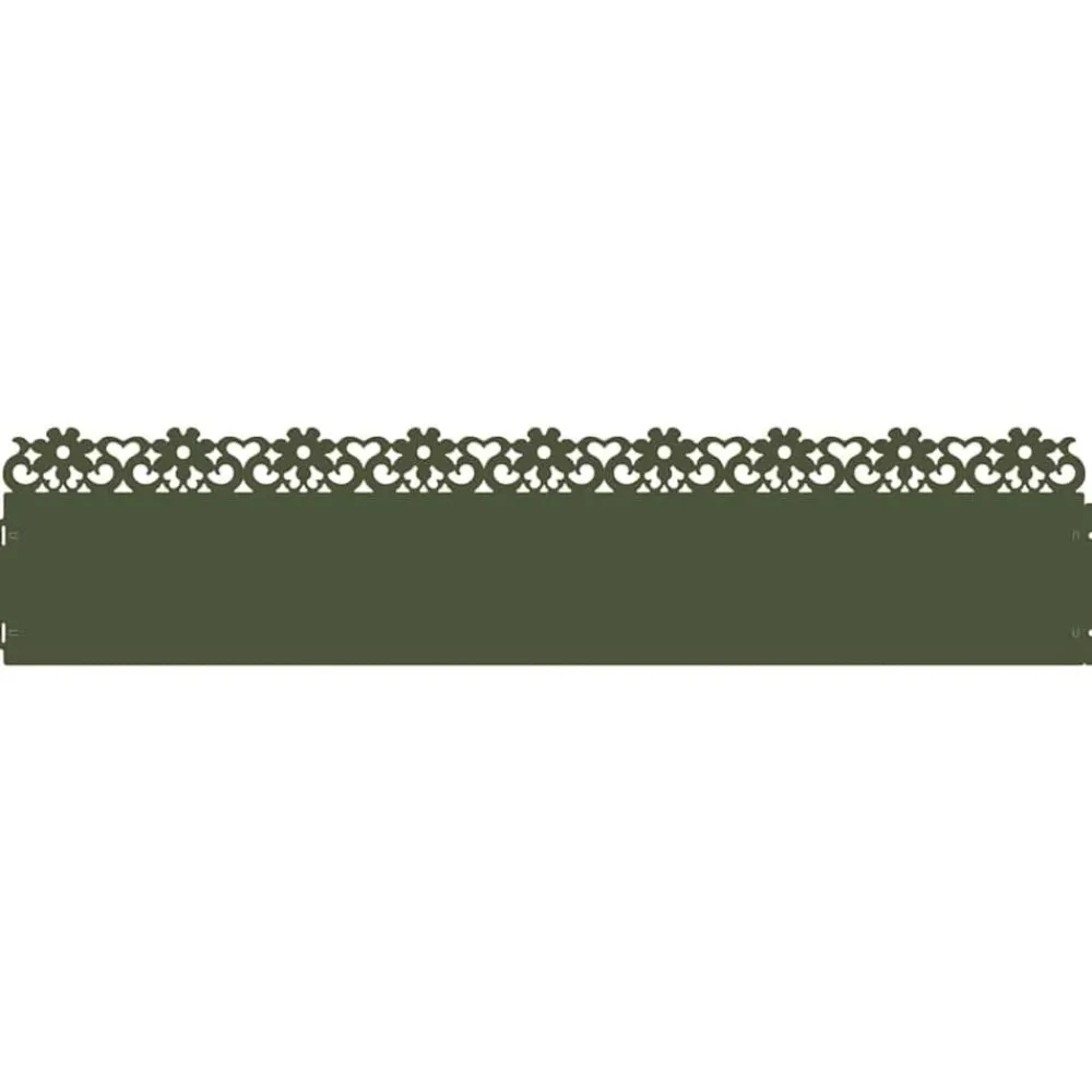 vidaXL Vallas De Jardín-Borduras para césped 10 pcs 103 x 0,05 x 22 cm