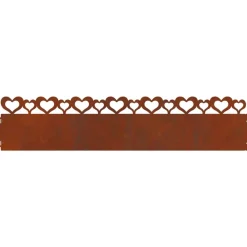 vidaXL Vallas De Jardín-Borduras para césped 10 pcs Oxidado 103 x 0,05 x 22 cm