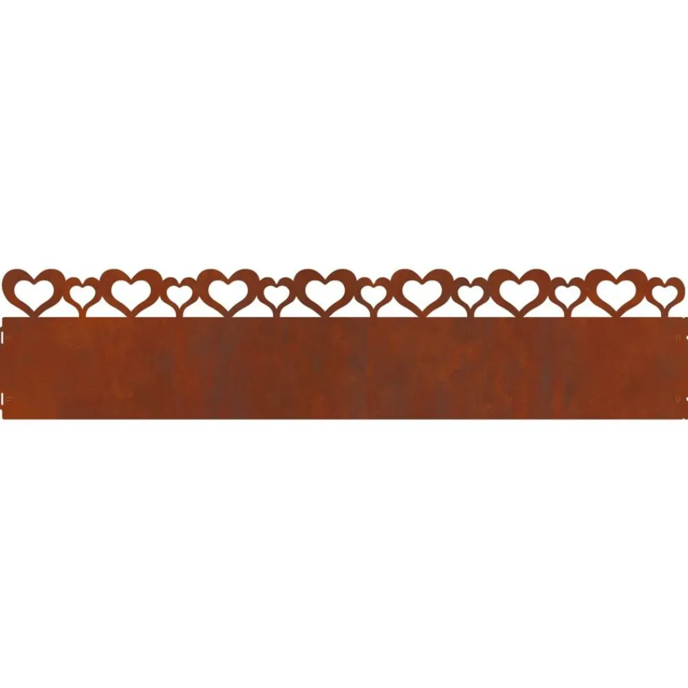 vidaXL Vallas De Jardín-Borduras para césped 10 pcs Oxidado 103 x 0,05 x 22 cm