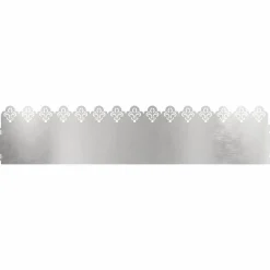 vidaXL Borduras para césped 10 pcs Plateado 103 x 0,05 x 22 cm Acero inoxidable