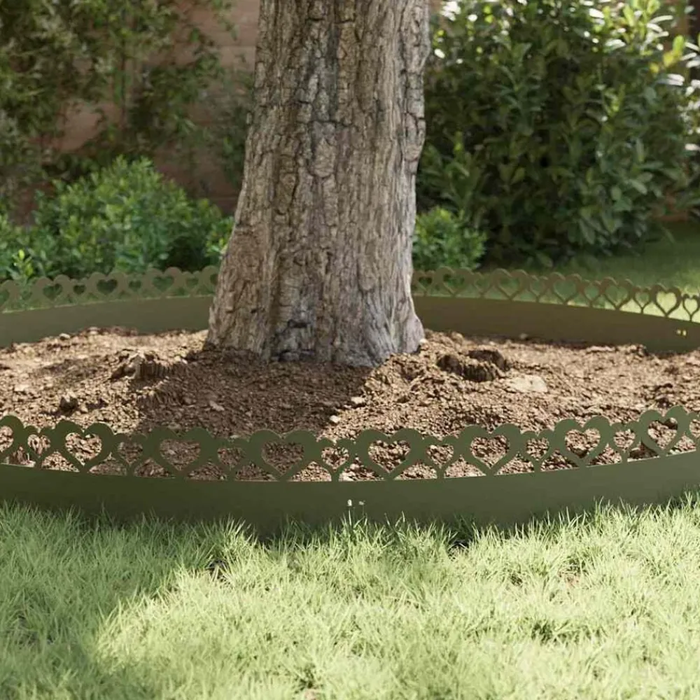vidaXL Vallas De Jardín-Borduras para césped 10 pcs 103 x 0,05 x 22 cm