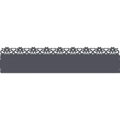 vidaXL Borduras para césped 10 pcs 103 x 0,05 x 22 cm Acero Antracita