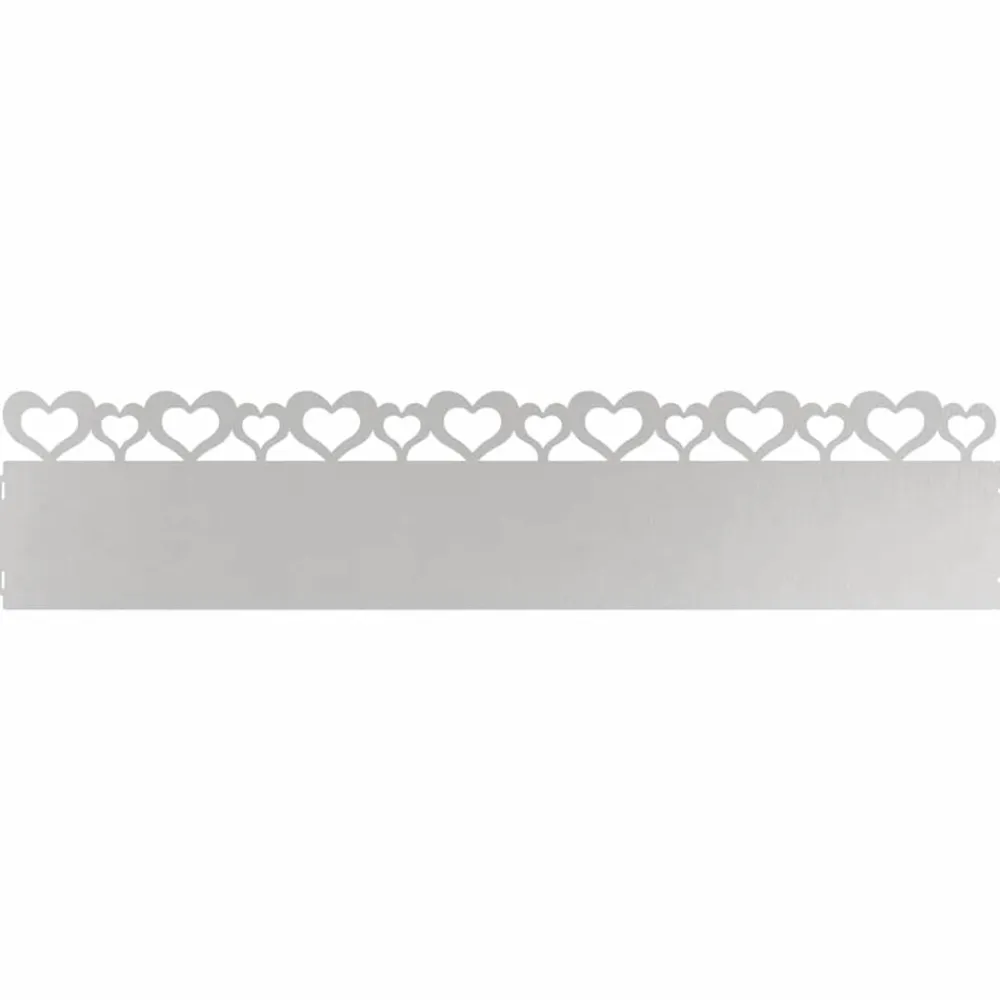 vidaXL Borduras para césped 10 pcs Plateado 103 x 0,05 x 22 cm Acero inoxidable Clearance