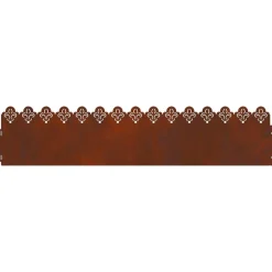 vidaXL Vallas De Jardín-Borduras para césped 10 pcs Oxidado 103 x 0,05 x 22 cm