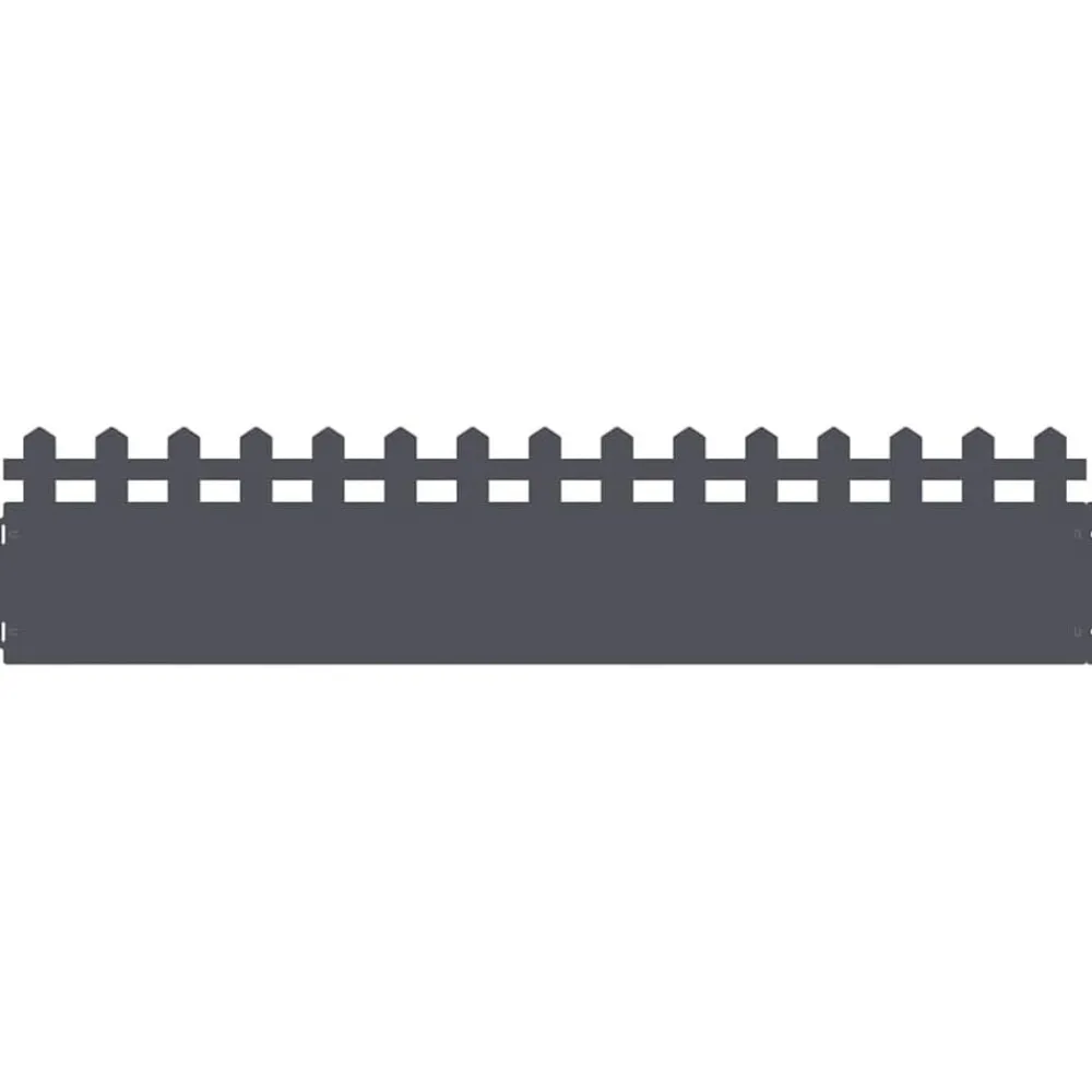 vidaXL Vallas De Jardín-Borduras para césped 10 pcs 103 x 0,05 x 22 cm Acero