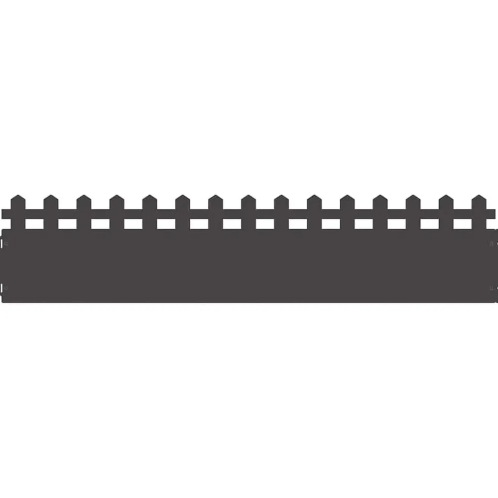 vidaXL Vallas De Jardín-Borduras para césped 10 pcs 103 x 0,05 x 22 cm Acero