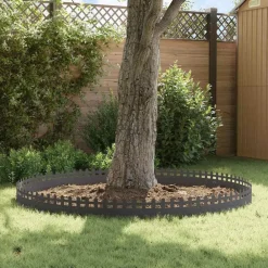 vidaXL Vallas De Jardín-Borduras para césped 10 pcs 103 x 0,05 x 22 cm Acero
