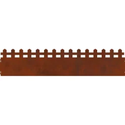 vidaXL Borduras para césped 10 pcs Oxidado 103 x 0,05 x 22 cm Acero oxidado Best
