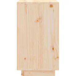 vidaXL Botellero de madera maciza de pino 55,5x34x61 cm Natural New