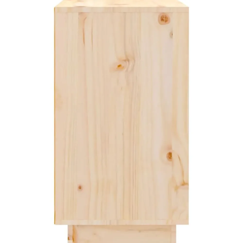 vidaXL Botellero de madera maciza de pino 55,5x34x61 cm Natural New