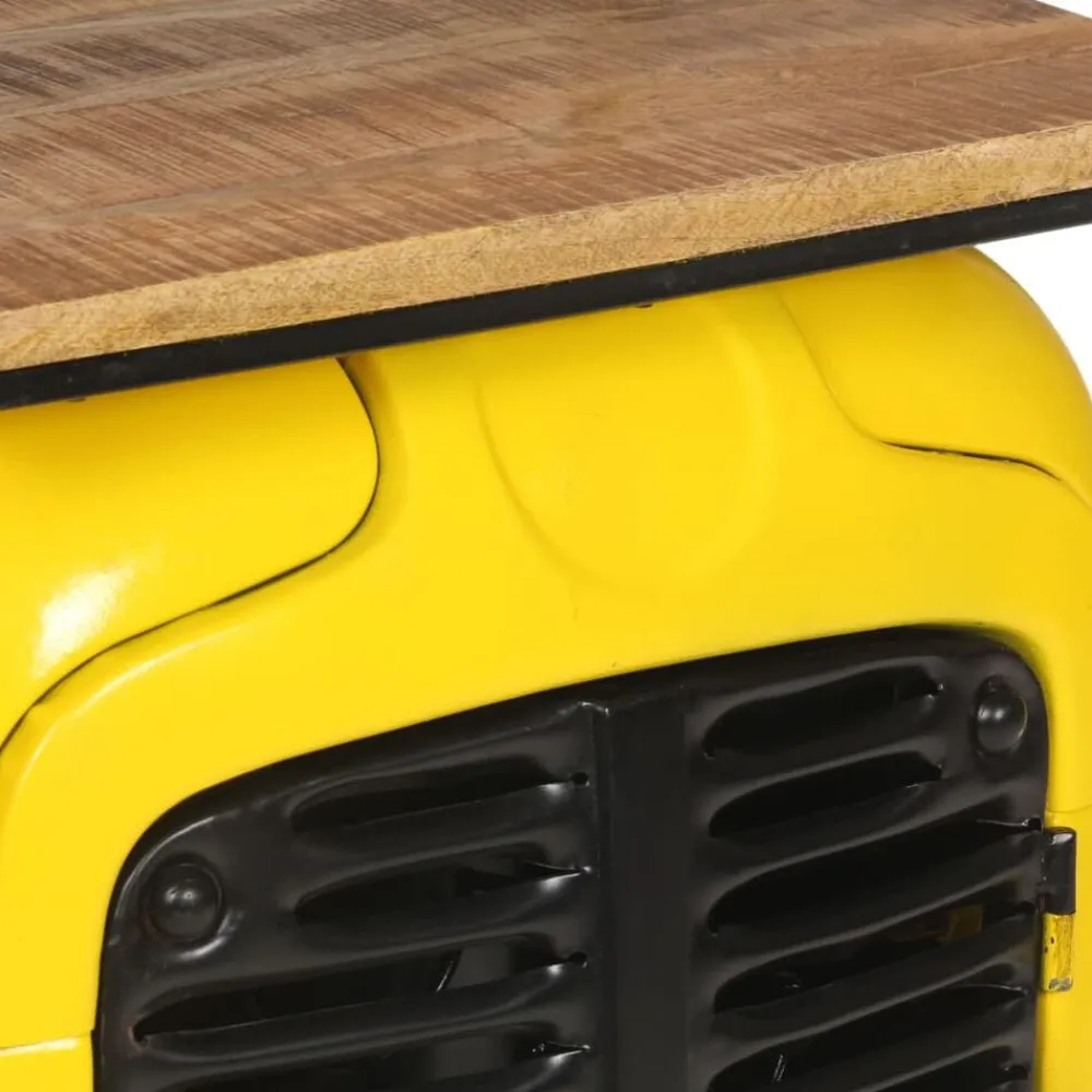 vidaXL Botellero forma de tractor madera mango 49x31x172 cm Amarillo Best