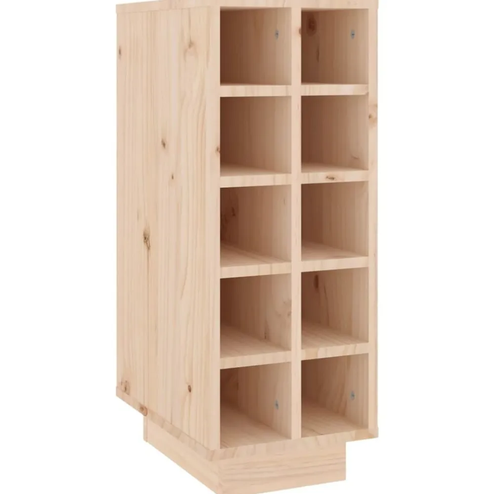 vidaXL Botellero madera maciza de pino 23x34x61 cm Natural Sale