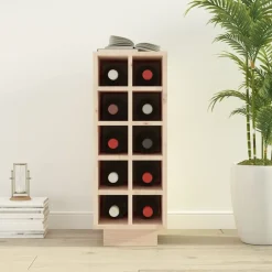 vidaXL Botellero madera maciza de pino 23x34x61 cm Natural Sale
