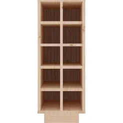 vidaXL Botellero madera maciza de pino 23x34x61 cm Natural Sale