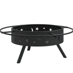 vidaXL Chimeneas-Brasero con atizador acero XXL 70 cm