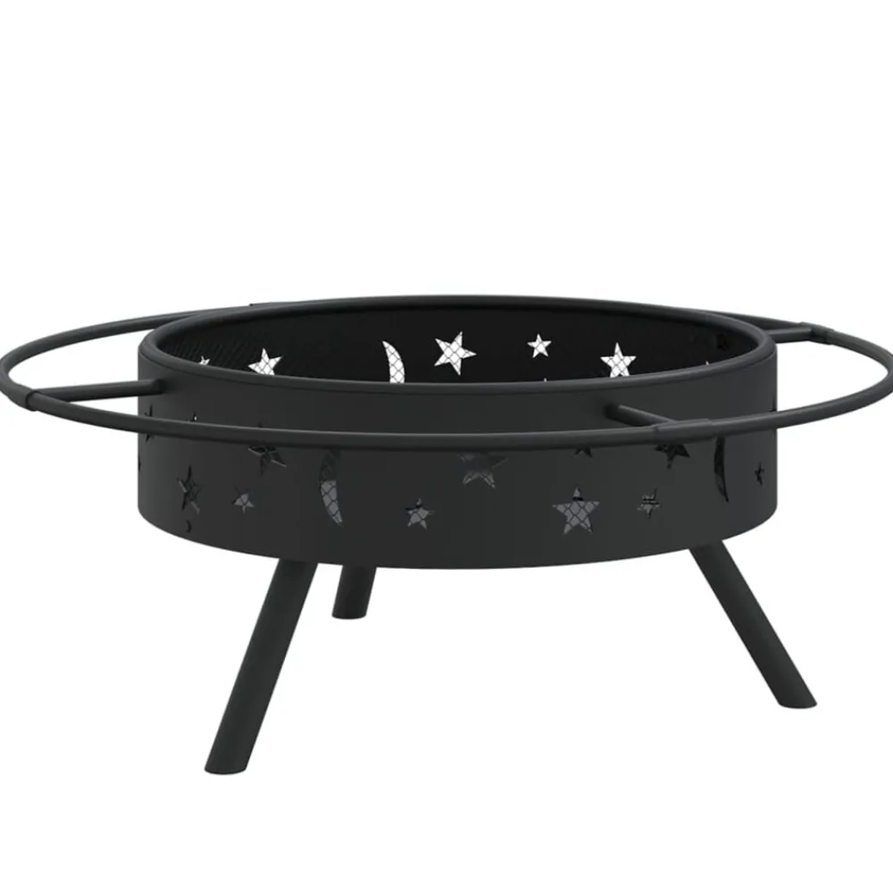 vidaXL Chimeneas-Brasero con atizador acero XXL 70 cm