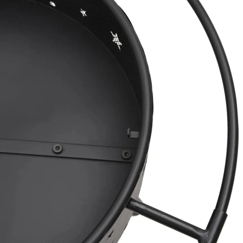 vidaXL Chimeneas-Brasero con atizador acero XXL 70 cm
