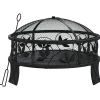 vidaXL Brasero con atizador acero XXL 50 cm