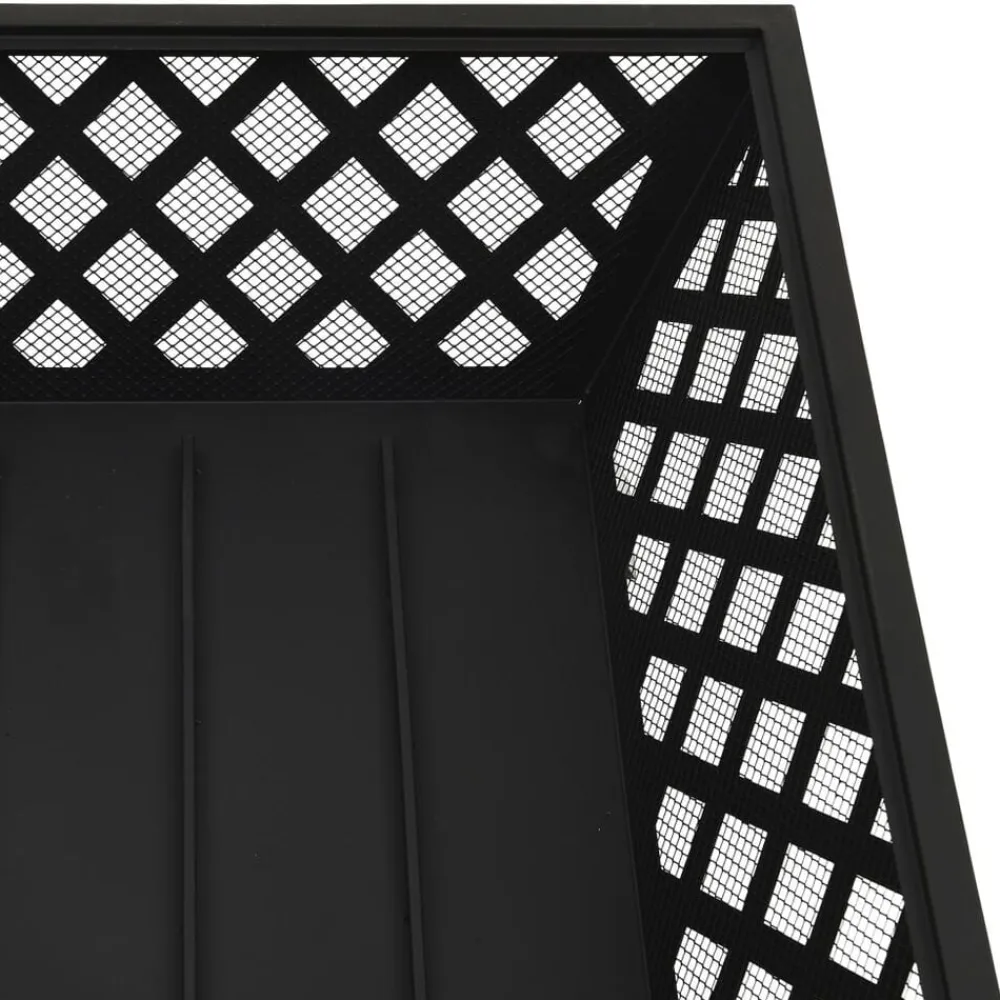 vidaXL Chimeneas-Brasero con atizador acero XXL 64 cm