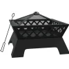 vidaXL Chimeneas-Brasero con atizador acero XXL 50 cm