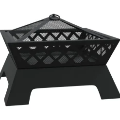 vidaXL Chimeneas-Brasero con atizador acero XXL 50 cm