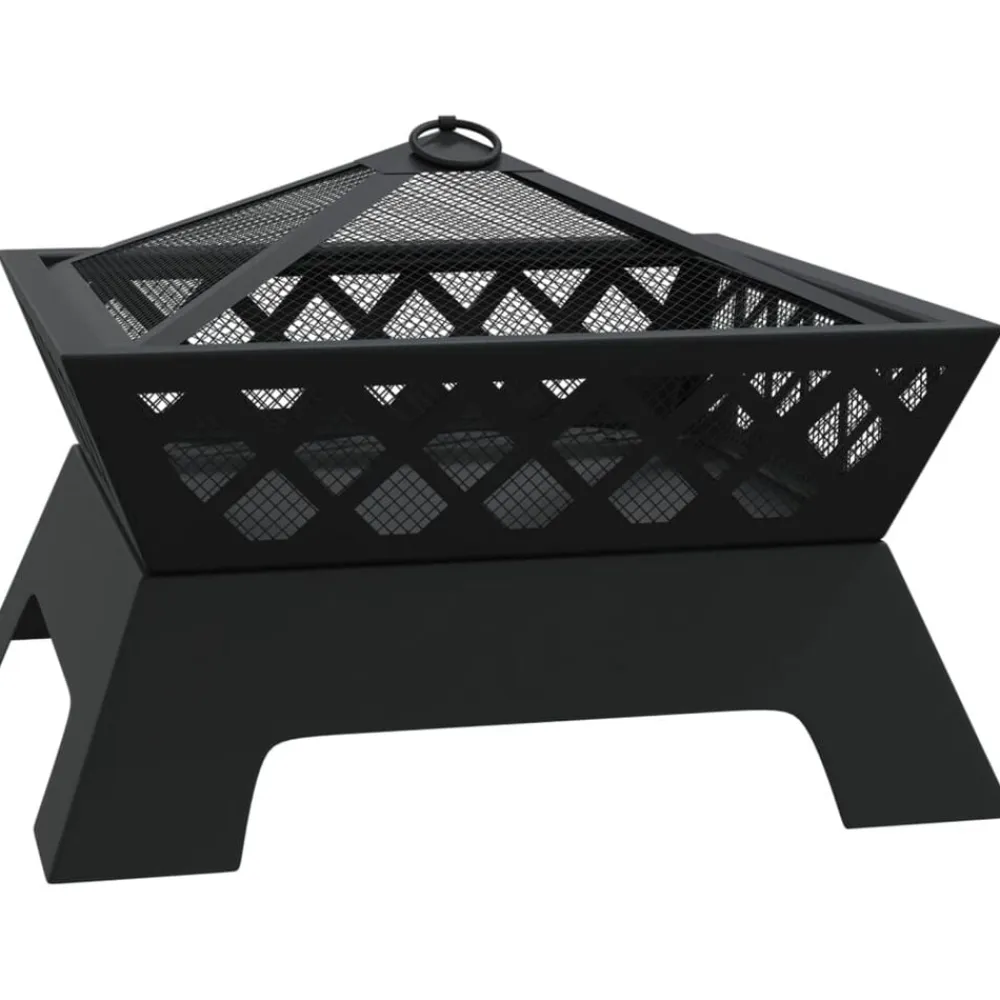 vidaXL Chimeneas-Brasero con atizador acero XXL 50 cm