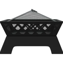 vidaXL Chimeneas-Brasero con atizador acero XXL 50 cm
