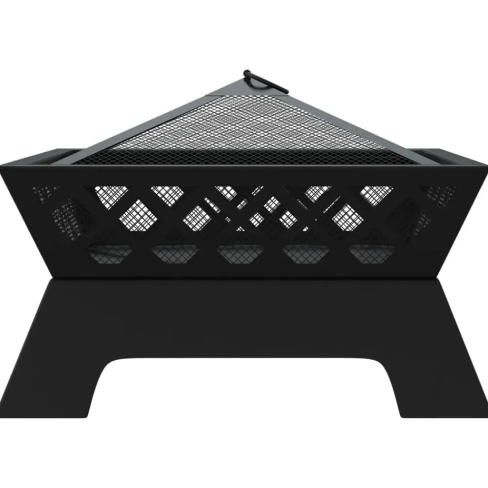 vidaXL Chimeneas-Brasero con atizador acero XXL 50 cm