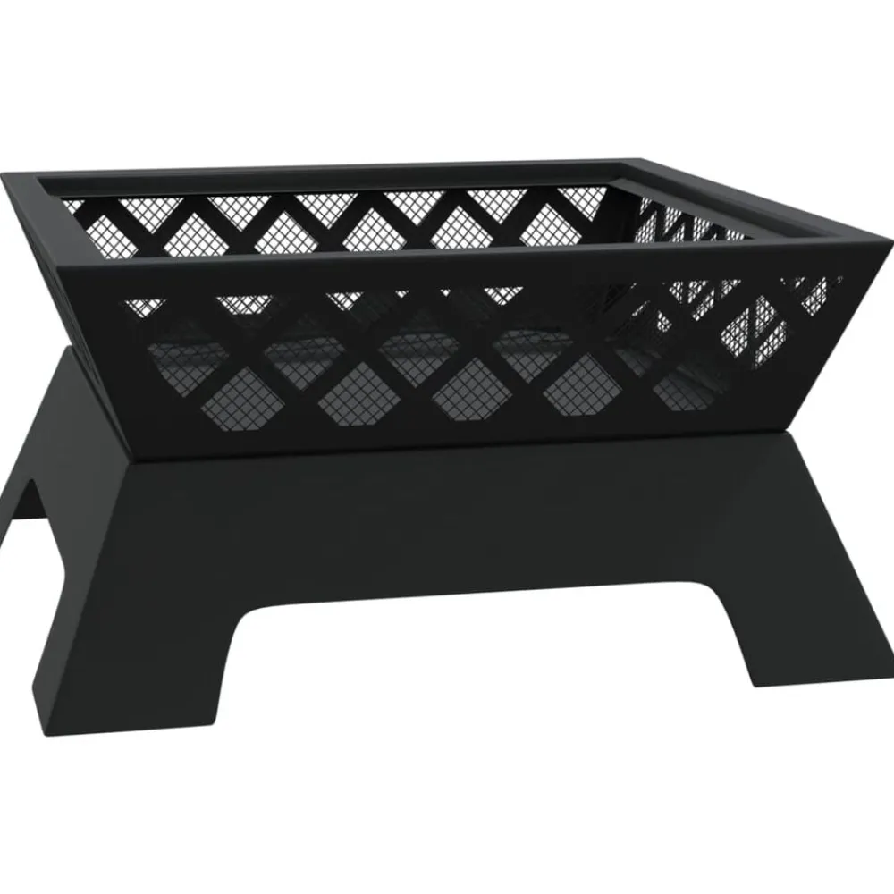 vidaXL Chimeneas-Brasero con atizador acero XXL 50 cm