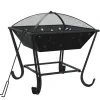 vidaXL Chimeneas-Brasero con atizador acero XXL 50 cm
