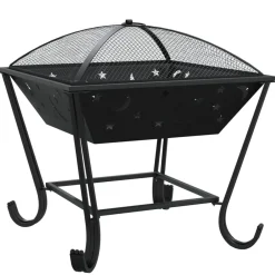 vidaXL Chimeneas-Brasero con atizador acero XXL 50 cm