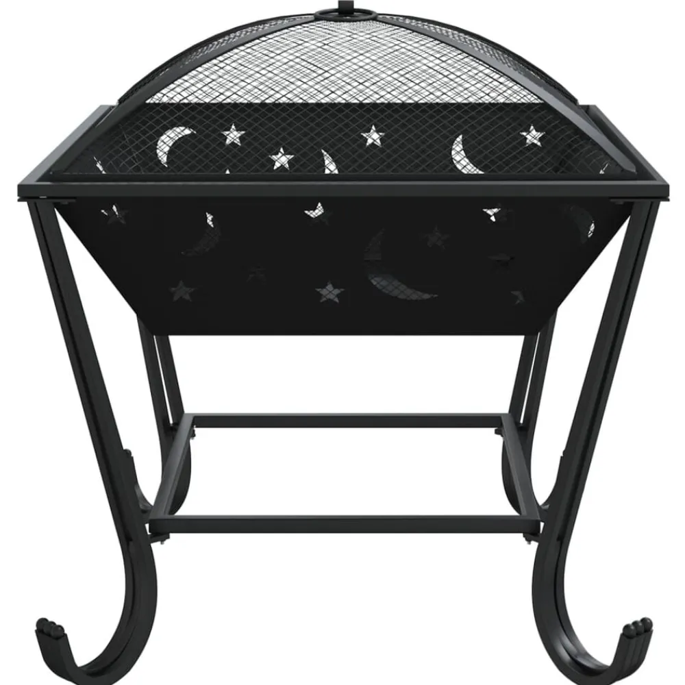 vidaXL Chimeneas-Brasero con atizador acero XXL 50 cm