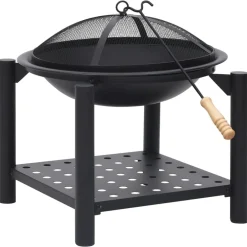 vidaXL Brasero con atizador acero 54x54x55 cm Best