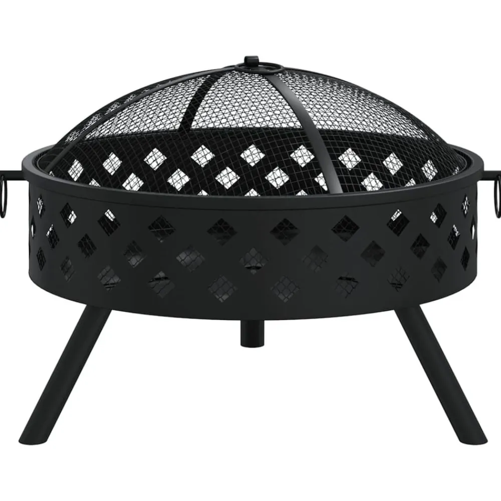 vidaXL Chimeneas-Brasero con atizador acero XXL 58 cm