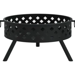 vidaXL Chimeneas-Brasero con atizador acero XXL 58 cm
