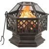 vidaXL Chimeneas-Brasero con atizador acero 62x54x56 cm